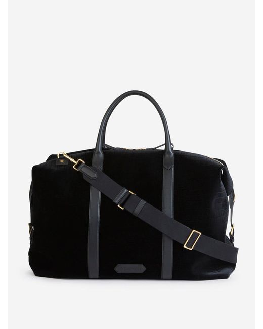 Tom Ford Black Croco Travel Bag for men