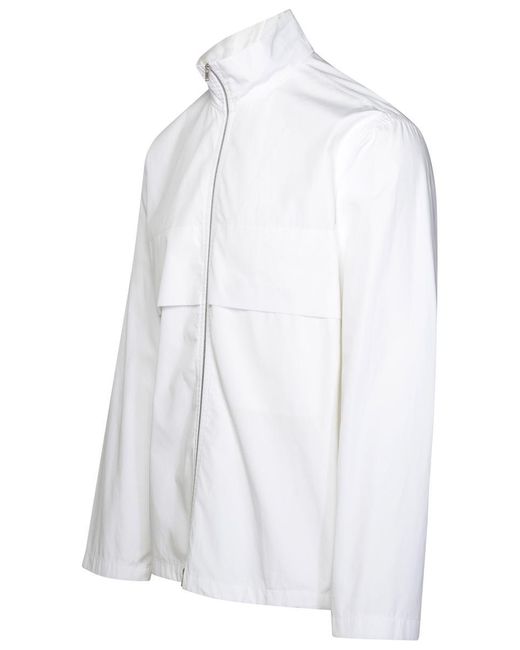 Jil Sander White Cotton Jacket for men
