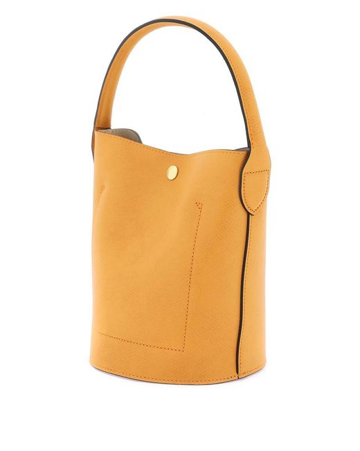 Longchamp Orange Épure S Bucket Bag