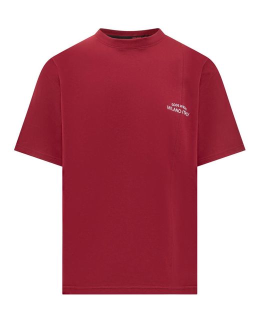 Gcds Red T-shirt Milan for men