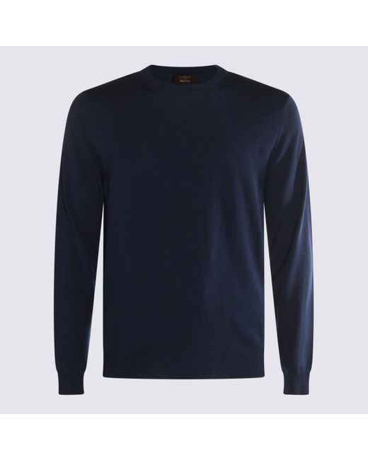 Zanone Dark Blue Wool Knitwear for men