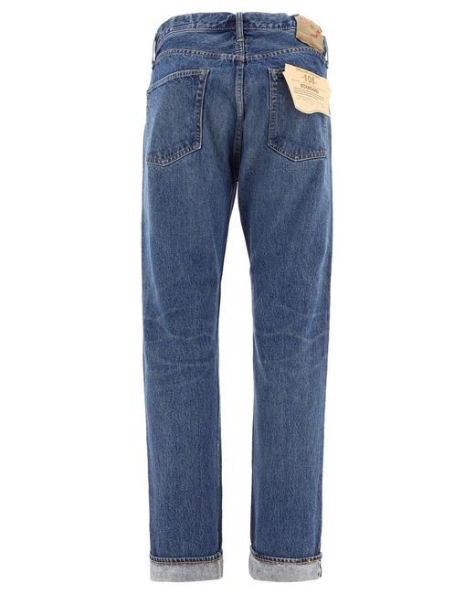 Orslow Blue "105 Standard Selvedge Denim" Jeans for men