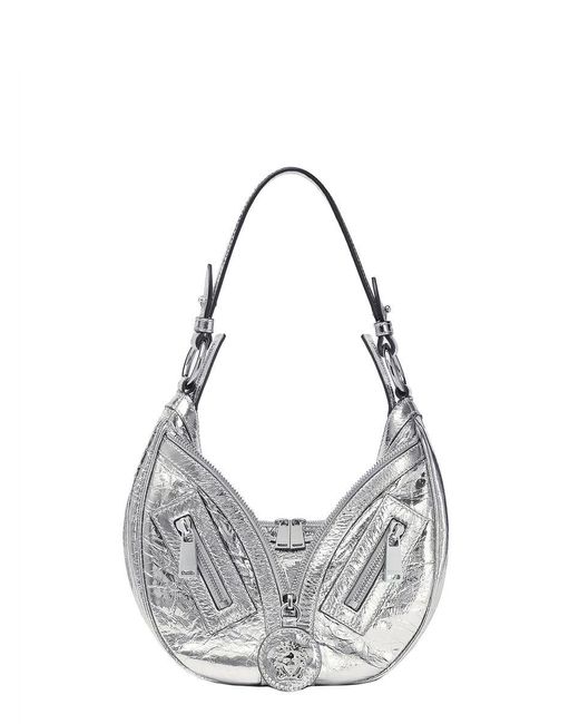 Versace Metallic 'Hobo' Hand Bag With Medusa Detail
