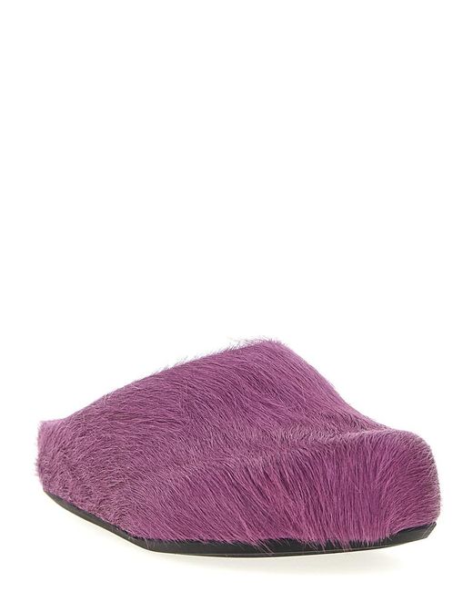 Marni Purple 'Fussbett' Sabots for men