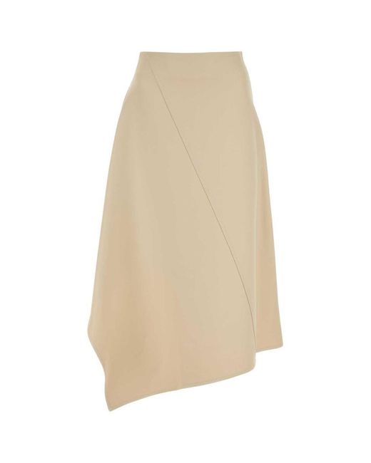 Bottega Veneta Natural Sand Cotton Skirt