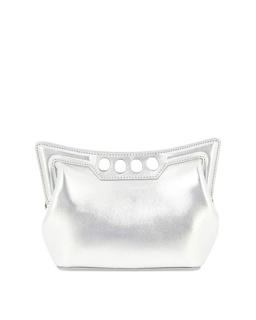 Alexander McQueen White La Borsa A Tracolla "peak" Mini