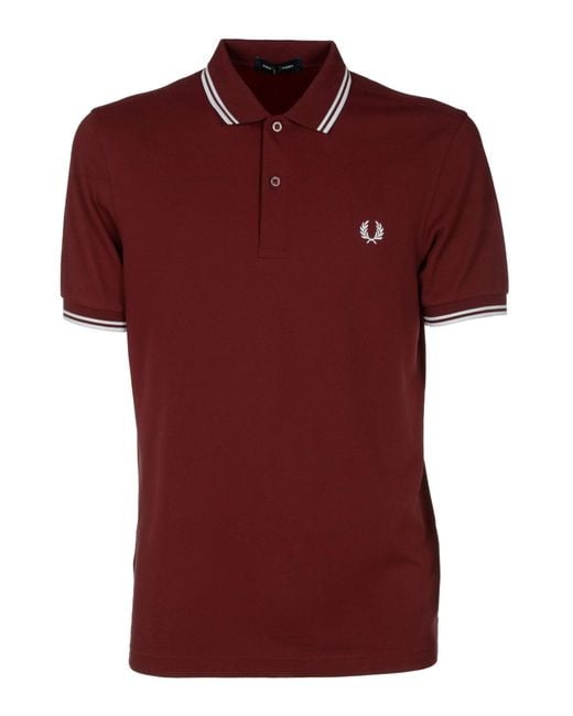 Fred Perry T-shirts And Polos Bordeaux in Red for Men | Lyst
