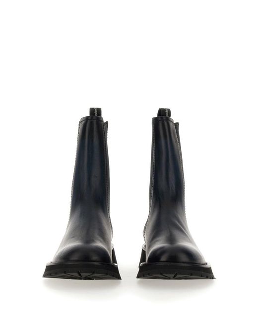 Alexander McQueen Black Leather Boot for men