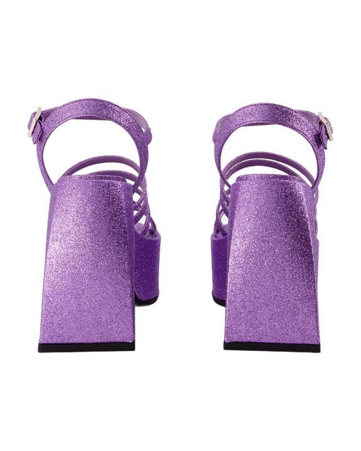 サンダル・ミュール NODALETO Bulla Chibi Sandals - Nodaleto - Purple - Leather NODALETO Bulla Chibi Sandals in Purple | Lyst