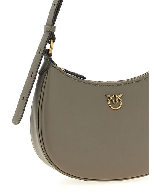 Pinko Gray 'Half Moon Mini' Shoulder Bag