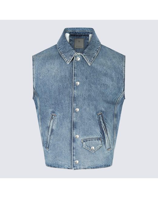 Givenchy Blue Cotton Denim Jacket for men