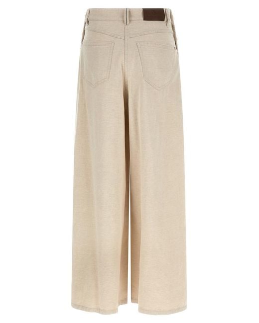 Brunello Cucinelli Natural 'The Maxi Sailor' Jeans
