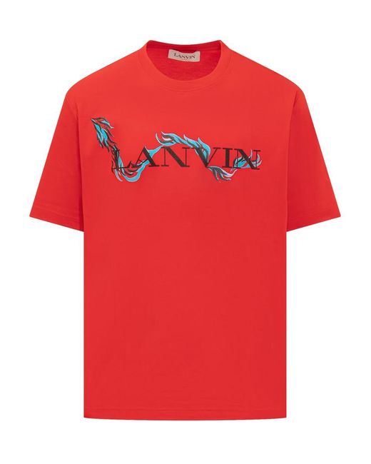 Lanvin Red T-shirt With Logo for men