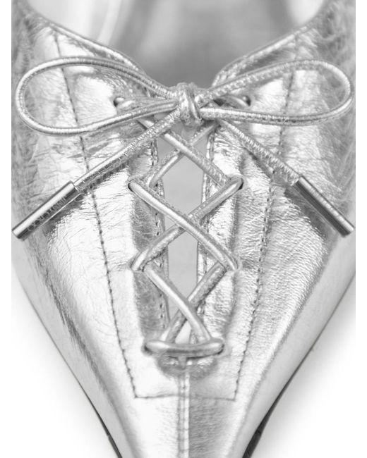 Jimmy Choo White Scarlett 50 Leather Mules