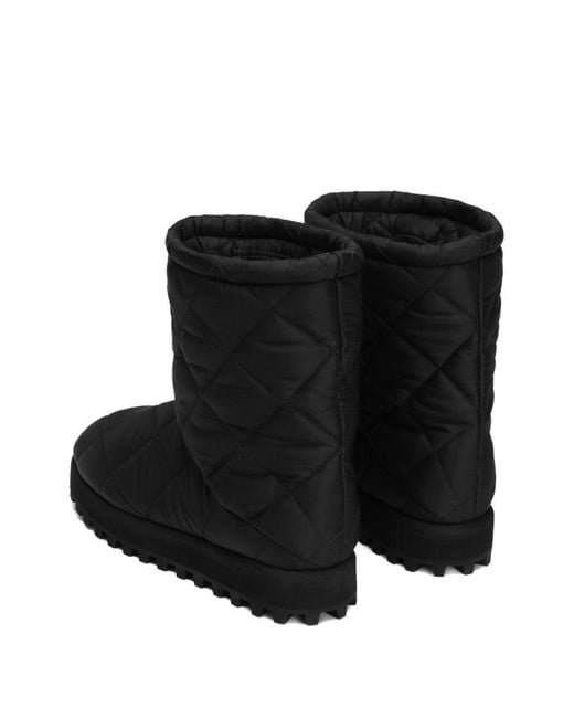 Dolce & Gabbana Black Nylon Puffy Boots for men