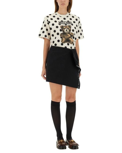 Moschino Black Wool Wrap Skirt