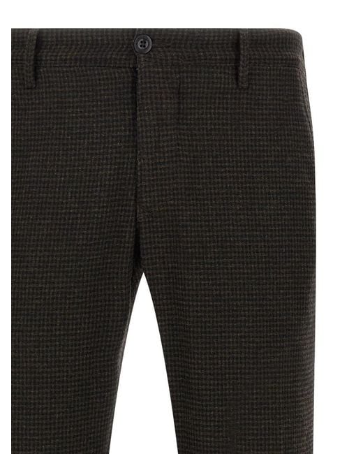 Incotex Black Cool Wool Pants for men
