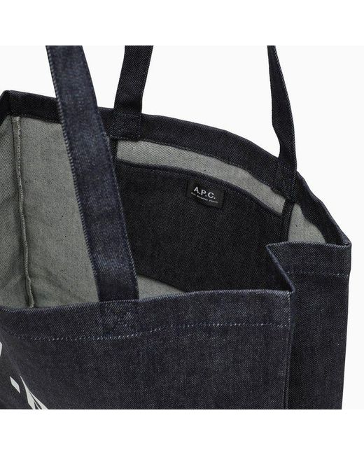 A.P.C. Black Denim Daniela Shopping Bag for men