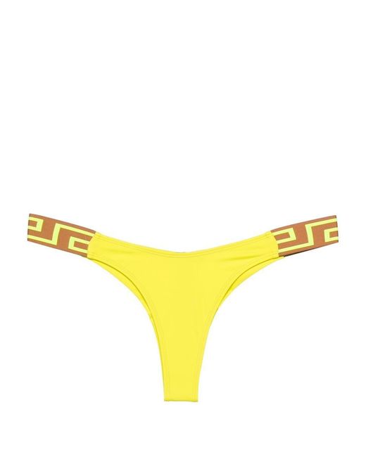 Versace Yellow Greca Border Low-Waisted Bikini Briefs for men