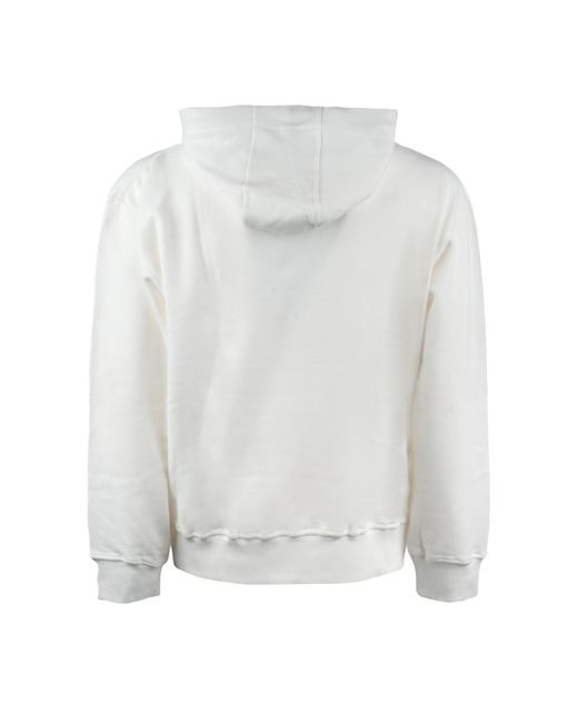 Paul & Shark White Cotton Sweatshirt With Embroidery for men