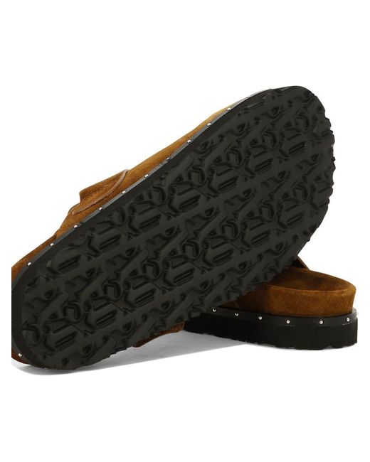 Palm Angels Brown "Studded" Mules for men