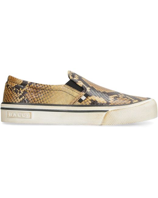 Bally Multicolor Santa Ana Printed Leather Slip-on Sneakers