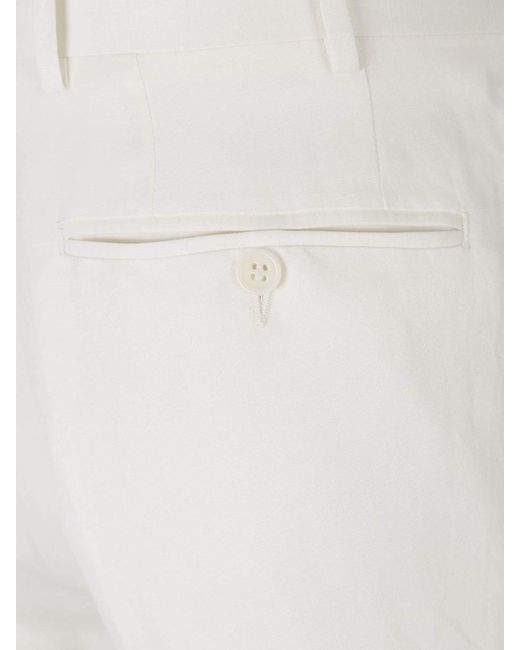 Canali White Linen And Silk Suit for men
