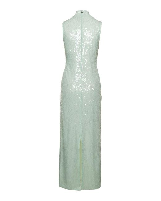 ROTATE BIRGER CHRISTENSEN Green Midi Dress With All-Over Sequins