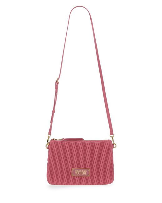 Versace Pink Clutch Bag With Logo