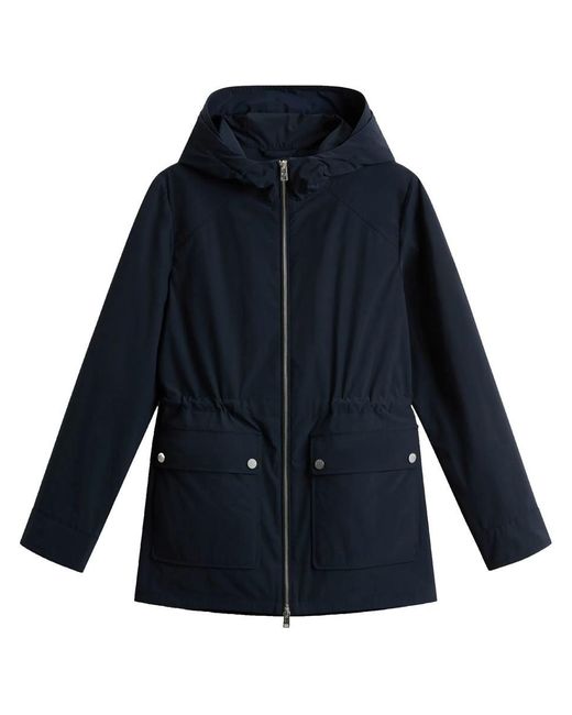 Woolrich Blue Summer Hooded Jacket