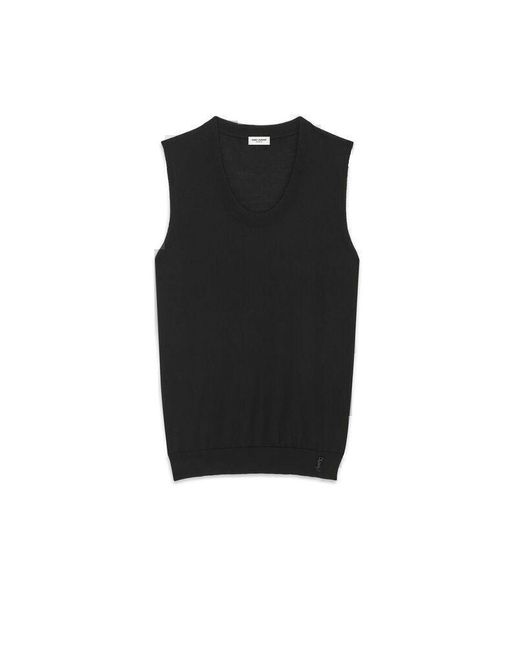 Saint Laurent Black T-Shirts & Tops