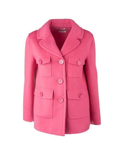 Max Mara Pink Wool Double Jacket