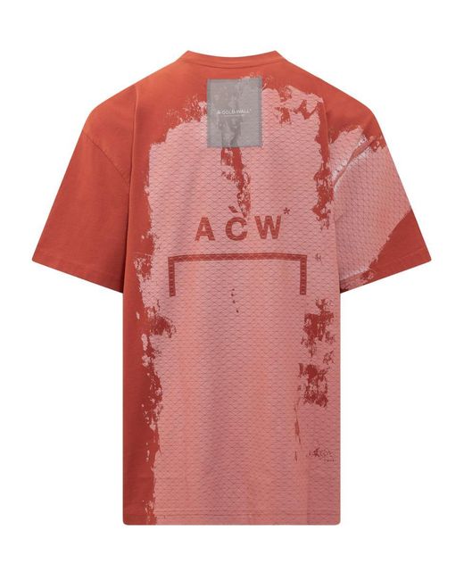 A_COLD_WALL* Red A Cold Wall Brushstroke T-shirt for men