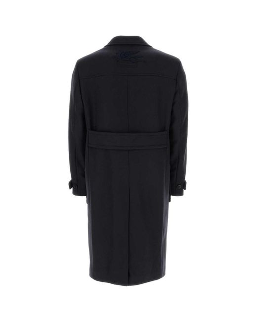 Etro Black Coats for men
