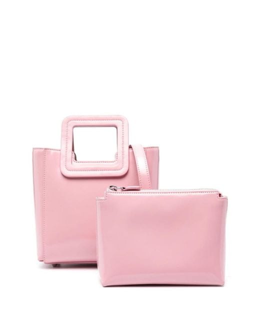 Staud Pink Mini Shirley Leather Bag