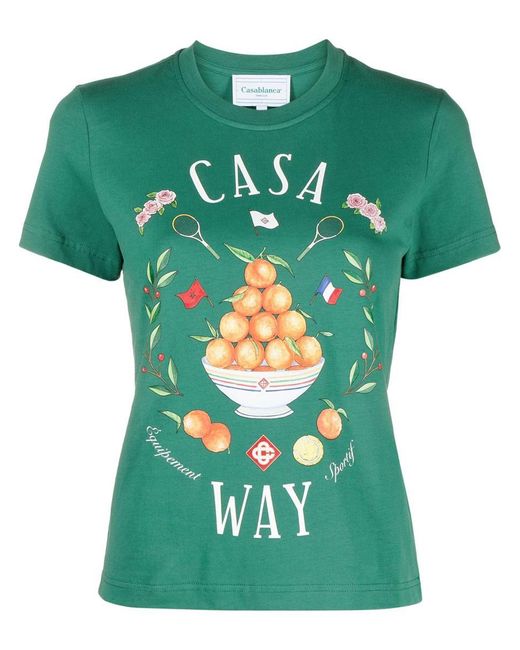 Casablancabrand Green Casa Way Organic Cotton T-shirt