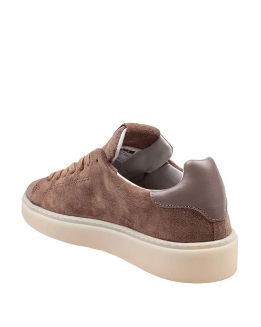 Date Brown Low-Top Suede Sneakers for men