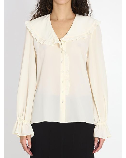 Chloé White Fluid Silk Blouse
