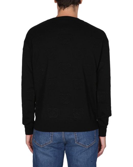 Moschino Black Wool Jersey. for men