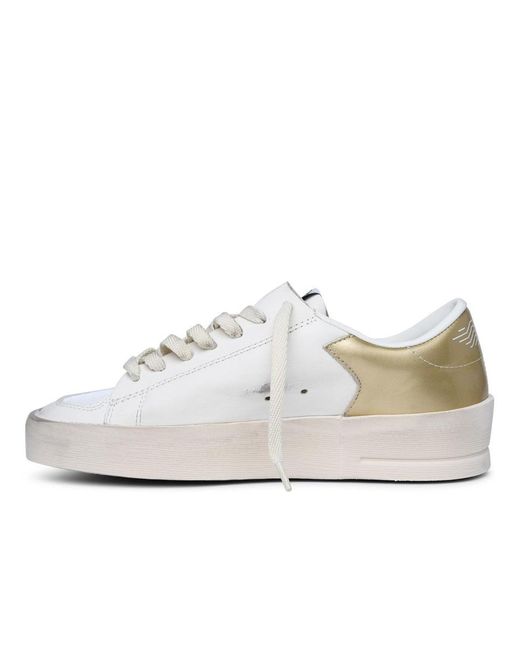 Golden Goose Deluxe Brand White 'Stardan' Leather Sneakers