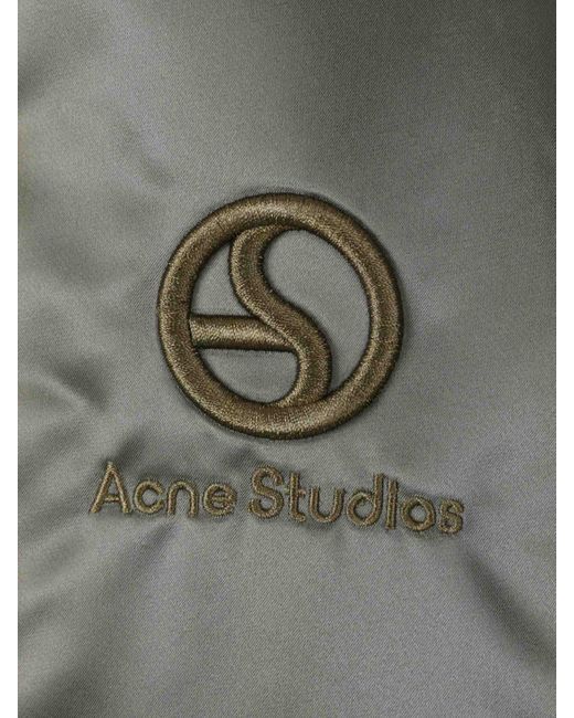 Acne Gray Technical Quilted Jacket for men