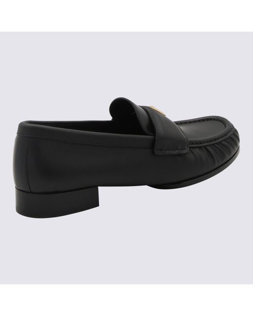 Givenchy Black Leather Loafers