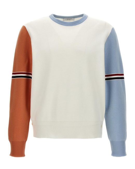 Thom Browne Blue Rwb Sweater, Cardigans for men