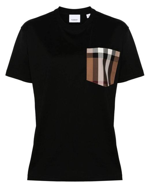 Burberry Black T-Shirts And Polos