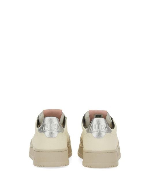 Autry White "Medalist Low" Sneakers