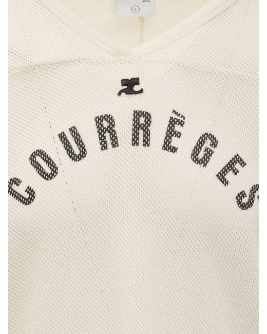 Courreges Natural Courreges T-shirt Mesh Baseball for men