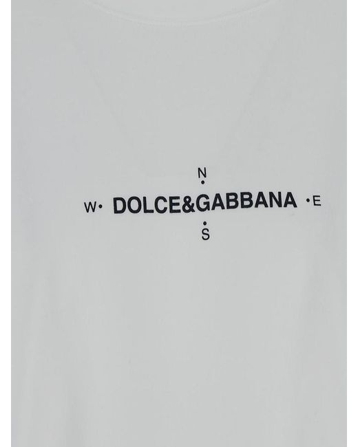 Dolce & Gabbana White Logo T-shirt for men