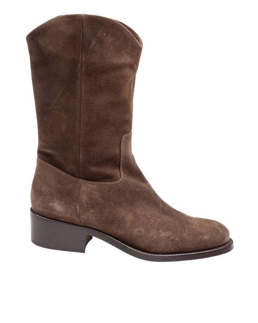 Agl Attilio Giusti Leombruni Brown Suede Ankle Boot