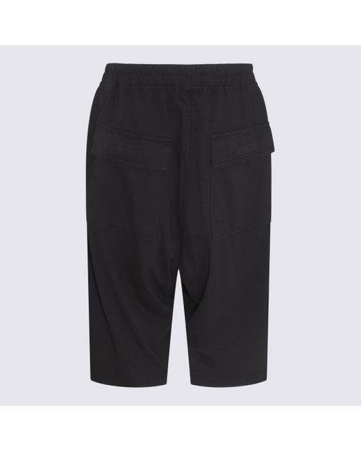 Rick Owens DRKSHDW Black Cotton Bela Shorts for Men | Lyst