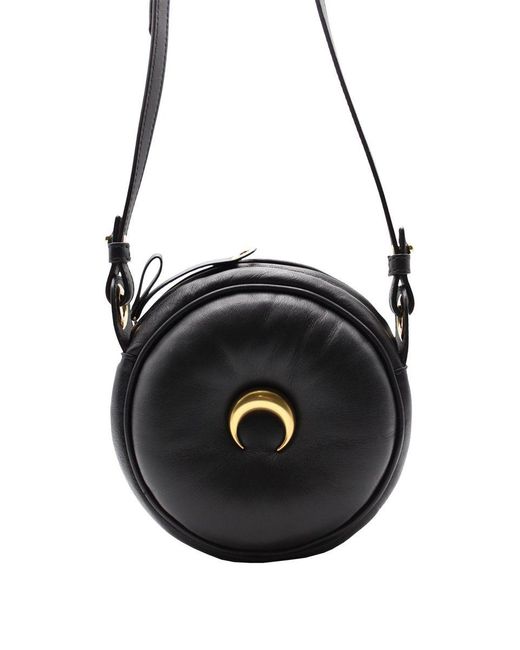 MARINE SERRE Black Round Clutch Bags